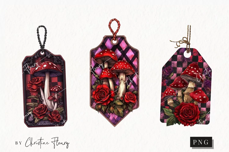 Wonderland Tags Clipart | Fairytale PNG