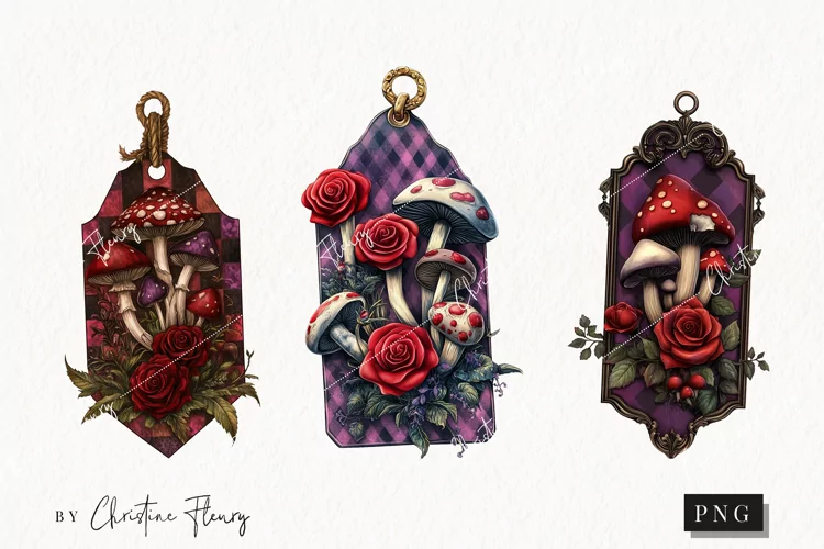 Wonderland Tags Clipart | Fairytale PNG