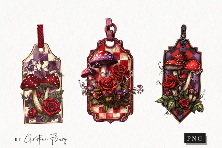 Wonderland Tags Clipart | Fairytale PNG