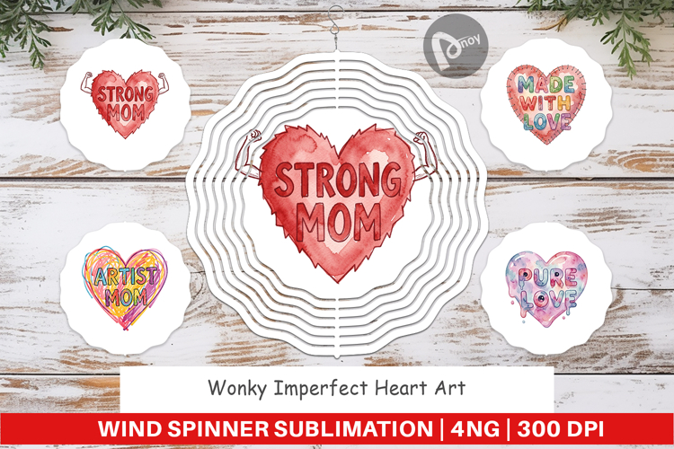 Imperfect Heart Wind Spinner