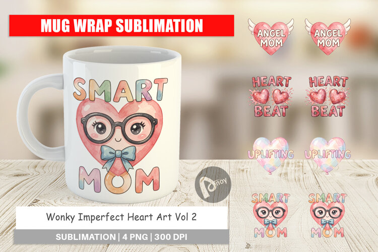 Imperfect Heart Mug Wrap example image 1