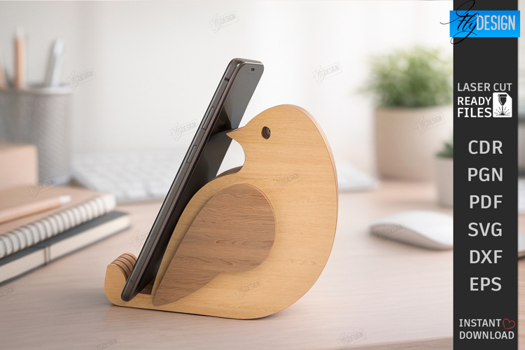 Animal Phone Stand Laser Cut | Multilayer Phone Holder SVG