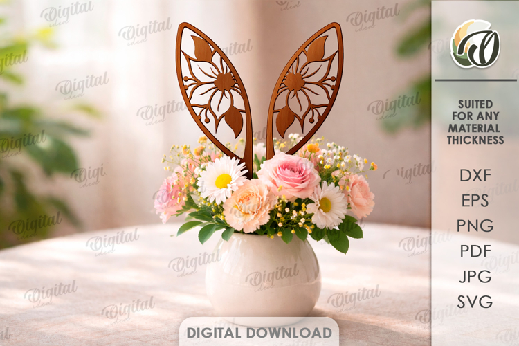 Bunny Ears Laser Cut. Easter Decor SVG