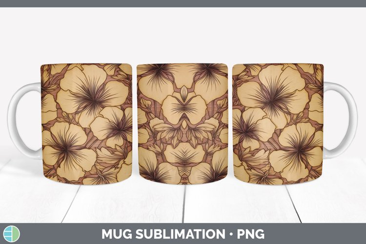 GorgeousPyrographic Petunias Mug Wrap design.