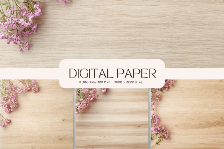 Wooden Floral Background Wood Flower Vintage Wallpaper_4
