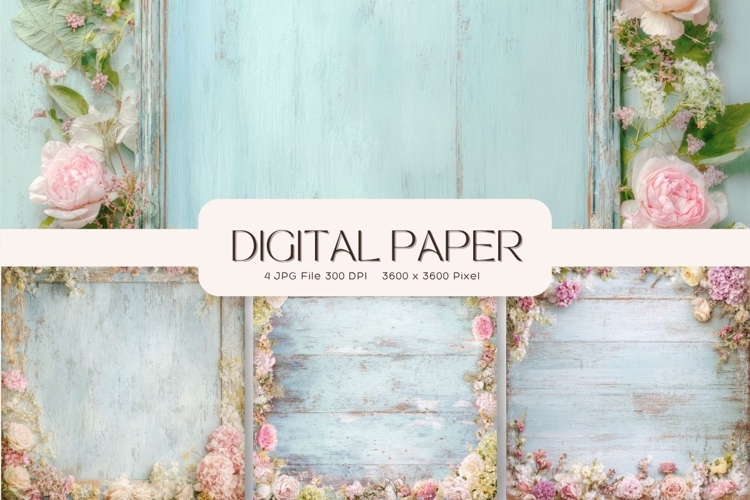 Wooden Floral Background Wood Flower Vintage Wallpaper_1