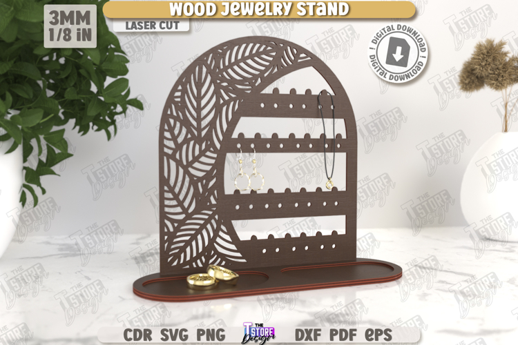 Jewelry Display Laser Cut | Jewelry Stand | Earrings Stand