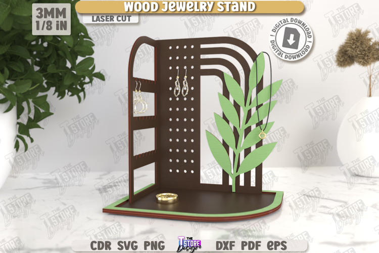 Jewelry Display Laser Cut | Jewelry Stand | Earrings Stand