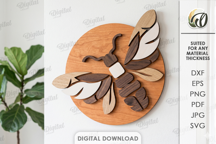 3D Mosaic Wall Art Laser Cut. Wall Decor. Butterfly SVG example image 1
