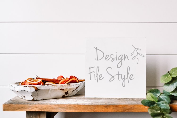 Wood Sign Mockup| Stock Photo| Flat Lay | Digital Mockup example image 1