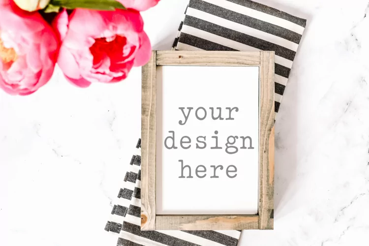Wood Sign Mockup| Styled Photography | Digital Mockup