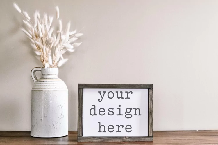 Wood Sign Mockup| Stock Photo| Flat Lay | Digital Mockup