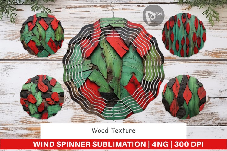 Wind Spinner Wood Textured