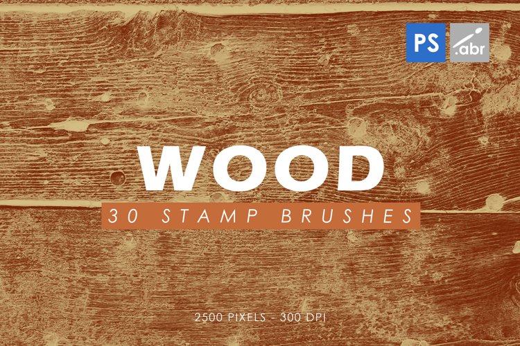 50 Wood Texture Photoshop Stamp Brushes