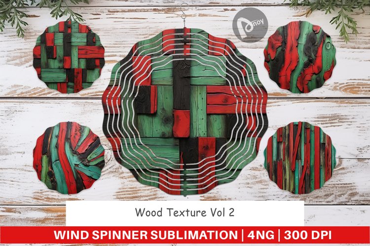 Wind Spinner Wood Textured