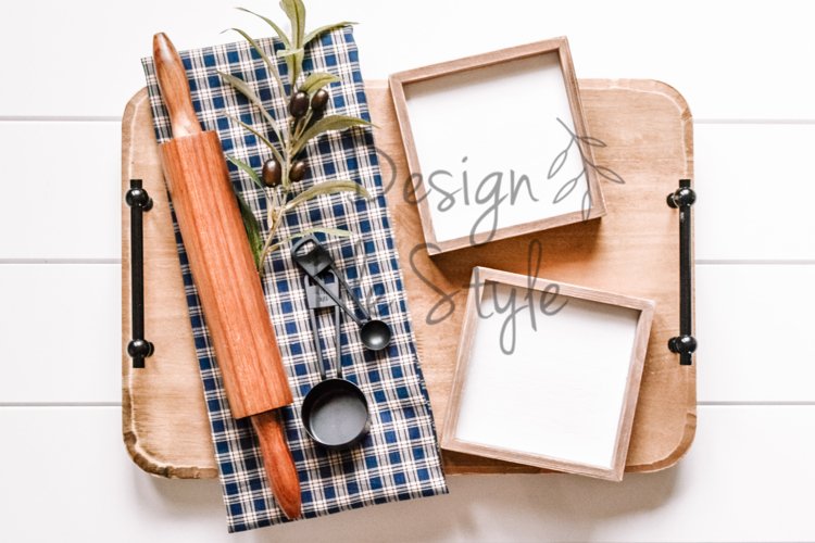 Wood Sign Mockup| Stock Photo| Flat Lay | Digital Mockup example image 1