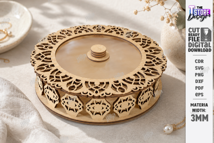 Wooden and Acrylic Jewelry Box Laser Cut | Storage Box | CNC