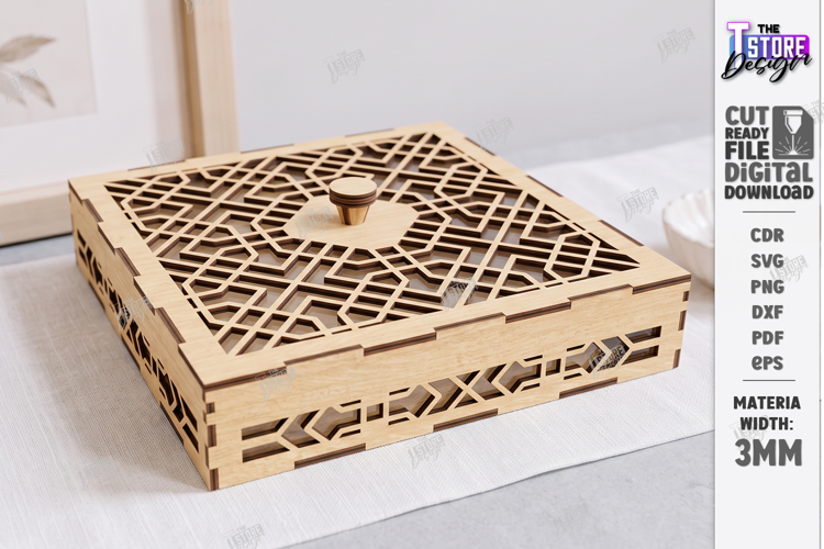Wooden and Acrylic Jewelry Box Laser Cut | Storage Box | CNC