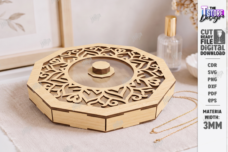 Wooden and Acrylic Jewelry Box Laser Cut | Storage Box | CNC