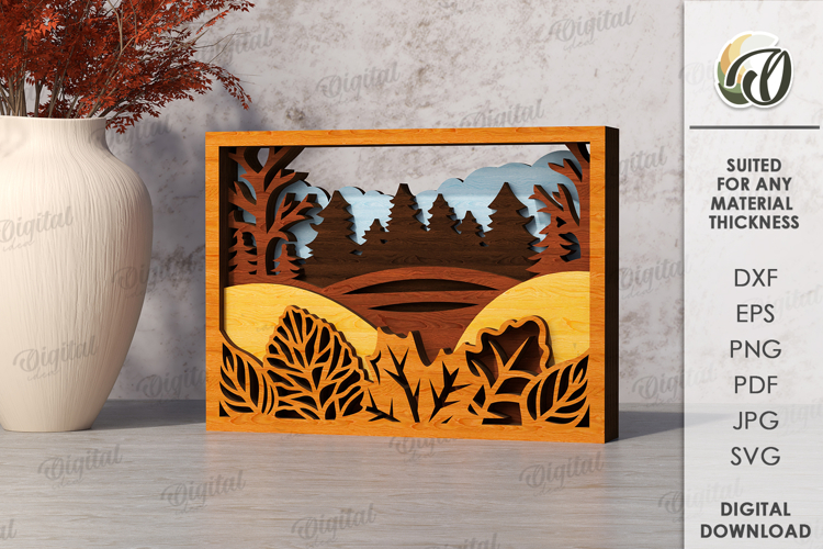 Autumn Layered Home Decor Laser Cut. Wooden Decor SVG
