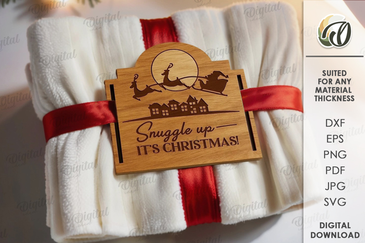 Blanket tag Laser Cut. Gift Tag SVG