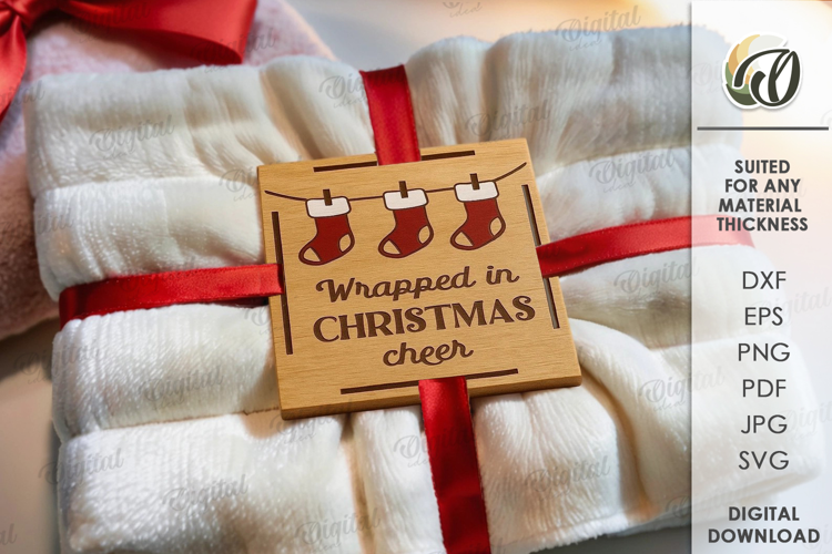 Blanket tag Laser Cut. Gift Tag SVG