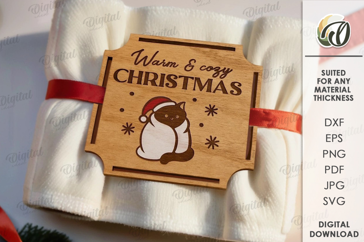 Blanket tag Laser Cut. Gift Tag SVG