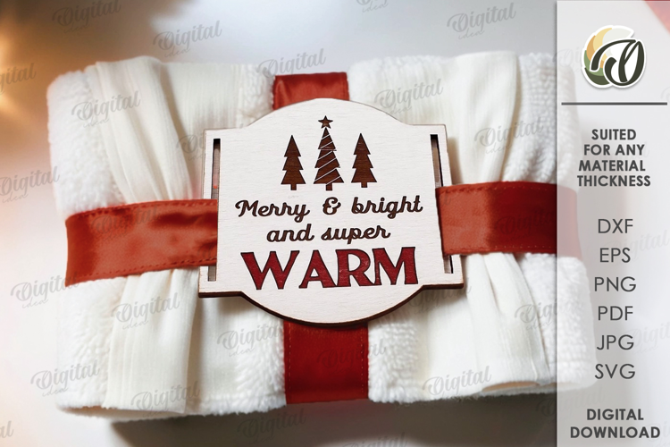 Blanket tag Laser Cut. Gift Tag SVG
