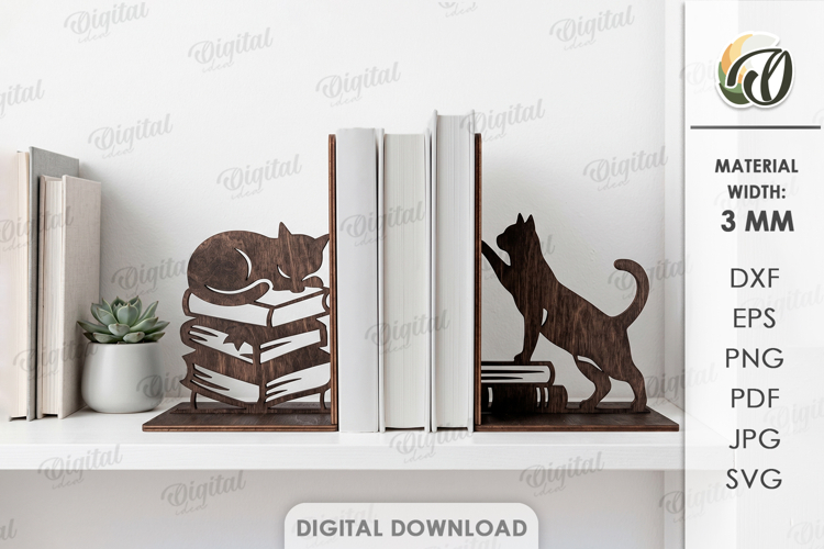 Bookend Laser Cut. Book Shelf Decor. Book Holder SVG