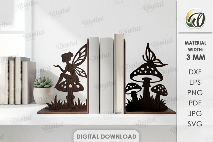 Bookend Laser Cut. Book Shelf Decor. Book Holder SVG