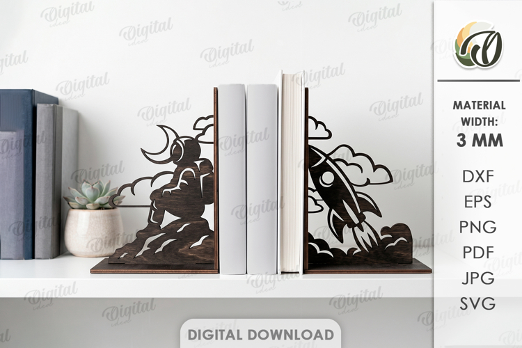 Bookend Laser Cut. Book Shelf Decor. Book Holder SVG