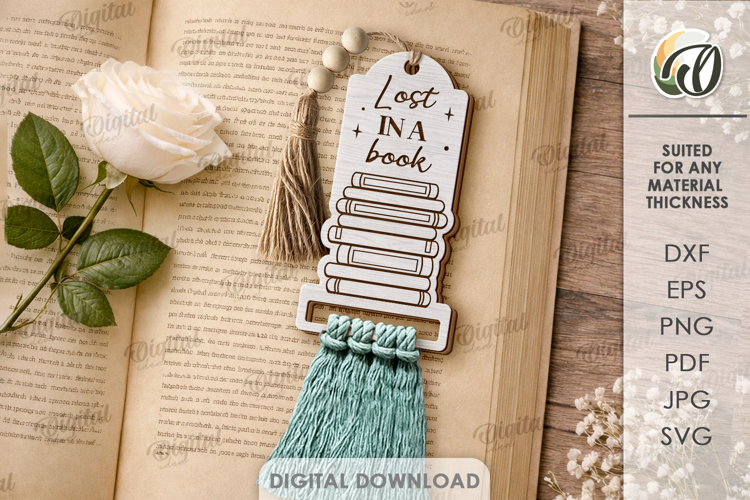 Macrame Bookmark Laser Cut. Engraved Bookmark SVG