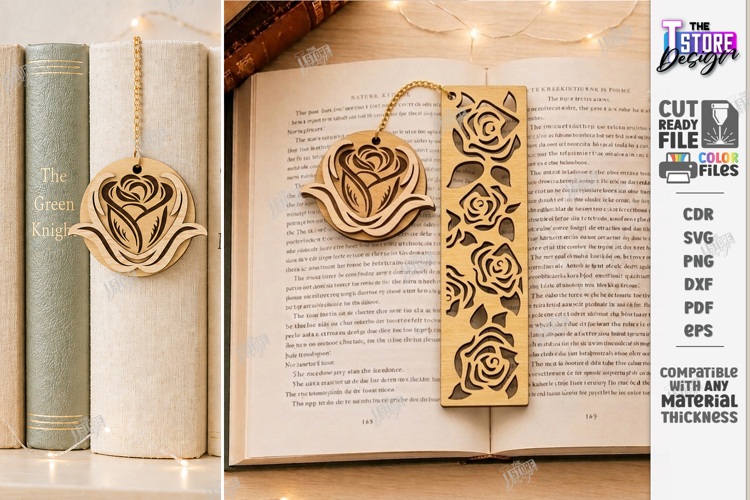 Wooden Bookmark Laser Cut | Decorative Book Marker Charm