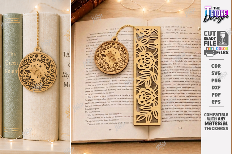 Wooden Bookmark Laser Cut | Decorative Book Marker Charm