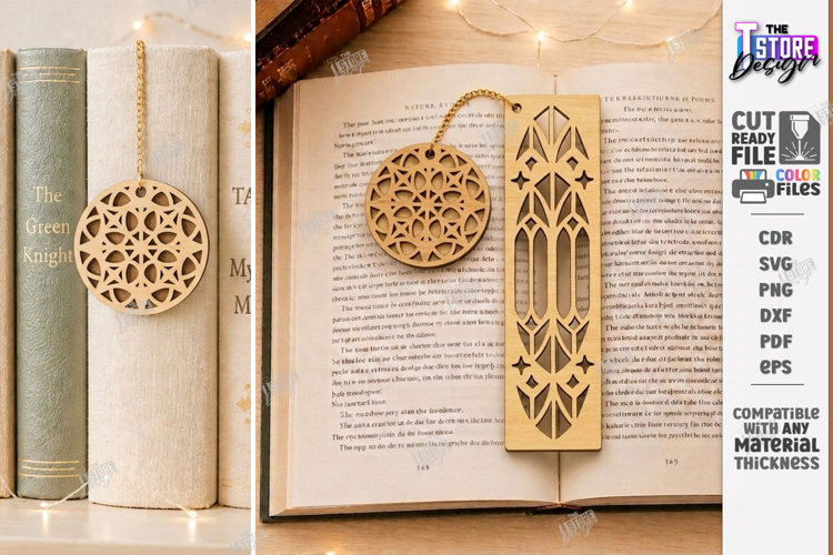 Wooden Bookmark Laser Cut | Decorative Book Marker Charm