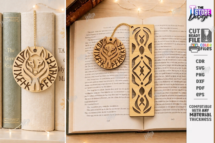 Wooden Bookmark Laser Cut | Decorative Book Marker Charm