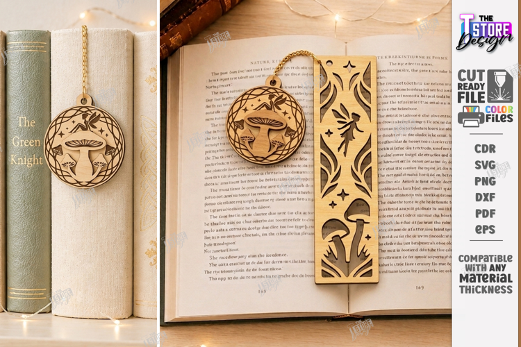 Wooden Bookmark Laser Cut | Decorative Book Marker Charm