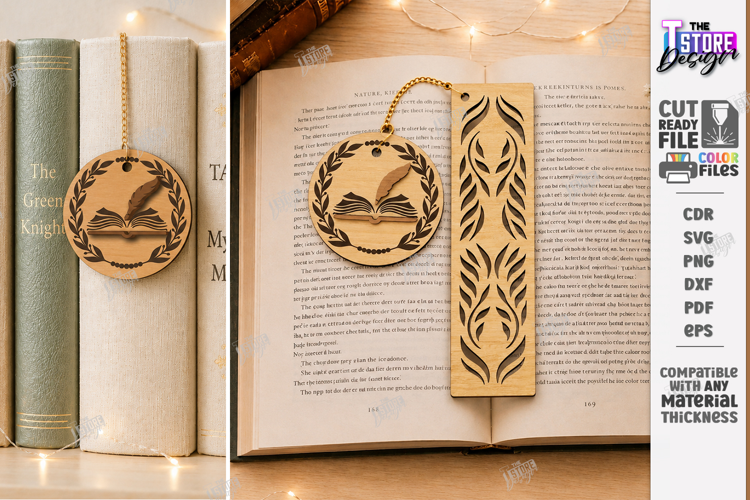 Wooden Bookmark Laser Cut | Decorative Book Marker Charm
