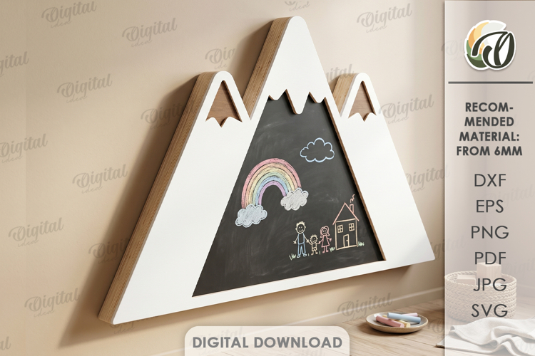 Kids Chalkboard Laser Cut. Kids Drawing Board SVG
