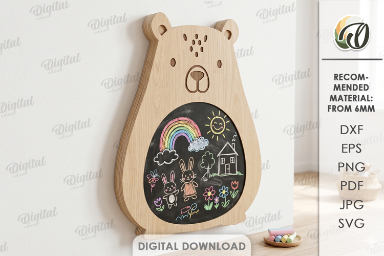 Kids Chalkboard Laser Cut. Kids Drawing Board SVG