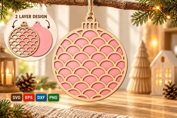 Wooden Christmas Ornament example image 1