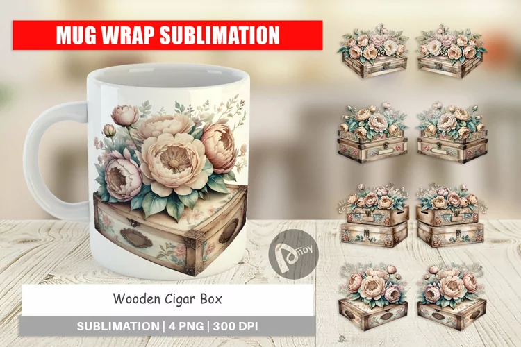 Mug Wrap Wooden Cigar Box