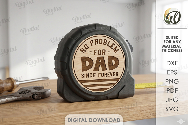 Circle For Tools Laser Cut. Measuring Tape Decor SVG example image 1