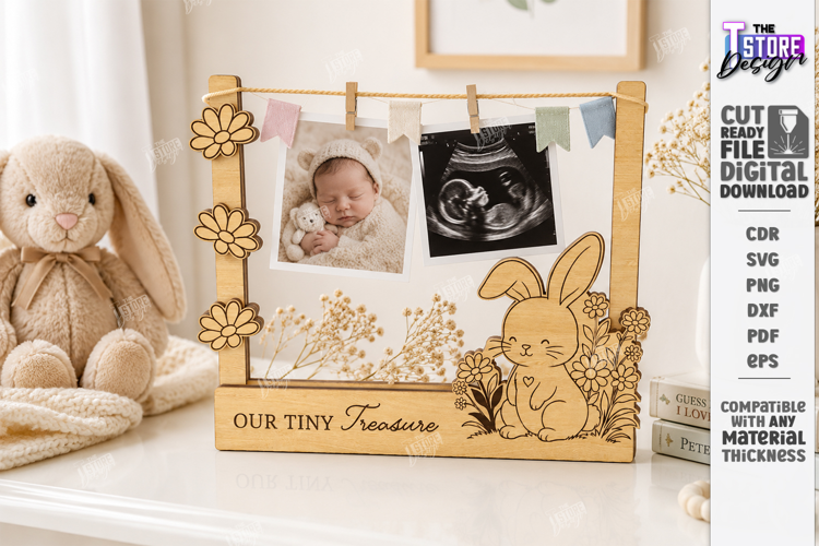 Clothespin Baby Photo Frame Laser Cut | New Born Laser | CNC