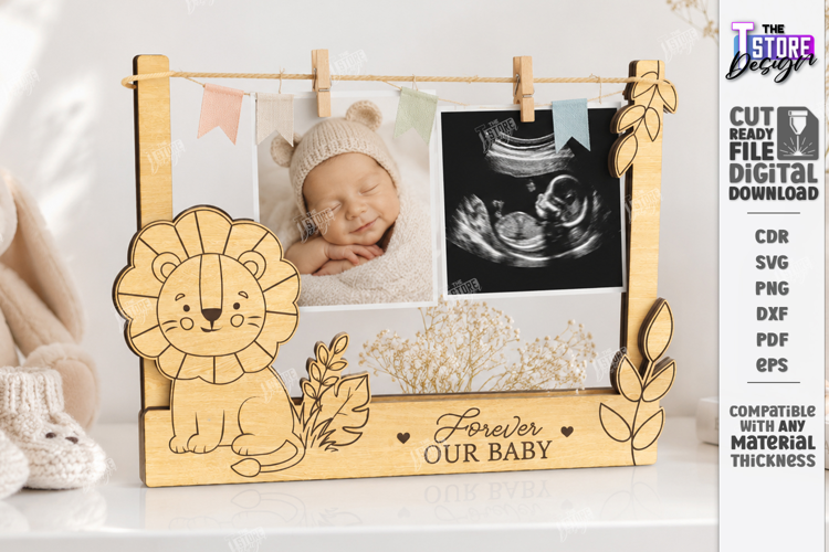 Clothespin Baby Photo Frame Laser Cut | New Born Laser | CNC