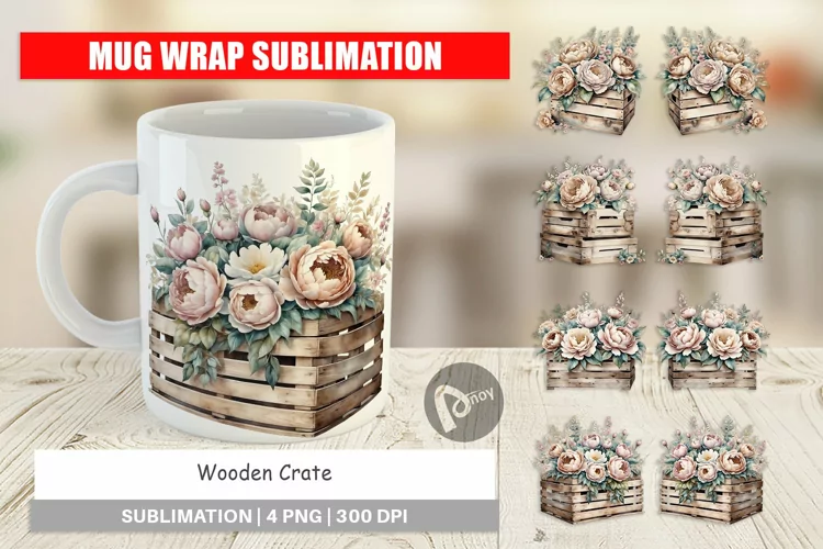 Mug Wrap Wooden Crate