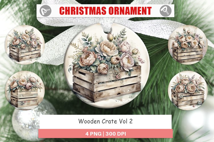 Ornament Wooden Crate