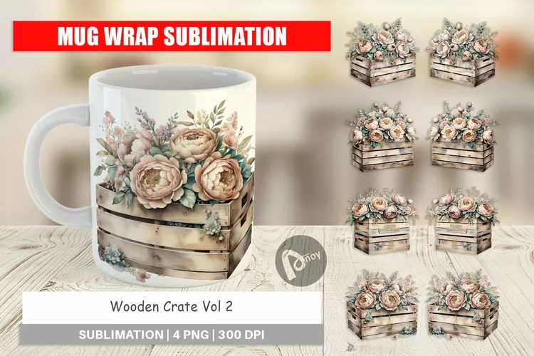 Mug Wrap Wooden Crate