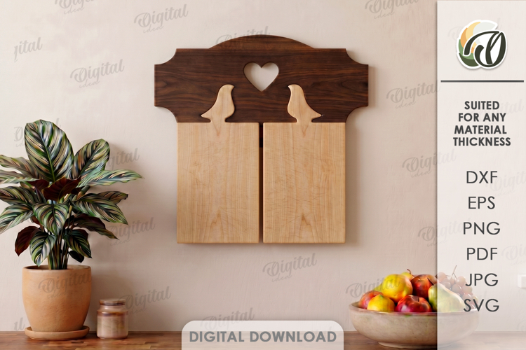 Cutting Board With Holder Laser Cut. Chopping Board SVG