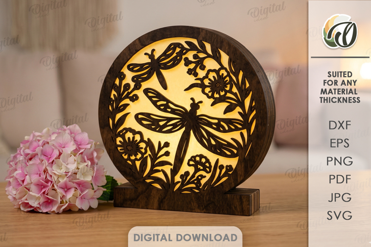 Decorative Lamp Laser Cut. Led Light Lamp. Lightbox SVG